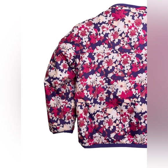 The North Face Reversible Mossbud Jacket Floral Coat Size 12-18M Baby Kids - Picture 10 of 11